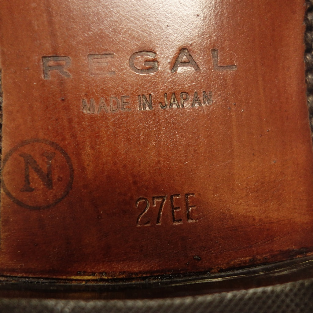 跟新品一样◆Regal 皮鞋 单带男式 27 厘米 棕色 REGAL [AFC54] 