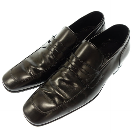 Used ◆Louis Vuitton leather shoes loafers square toe ST1005 men's 5M black LOUIS VUITTON [AFC32] 