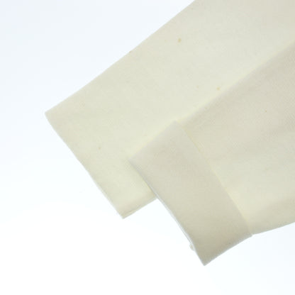 Hermes long sleeve shirt knit switching cashmere scarf pattern women's white L HERMES [AFB30] [Used] 