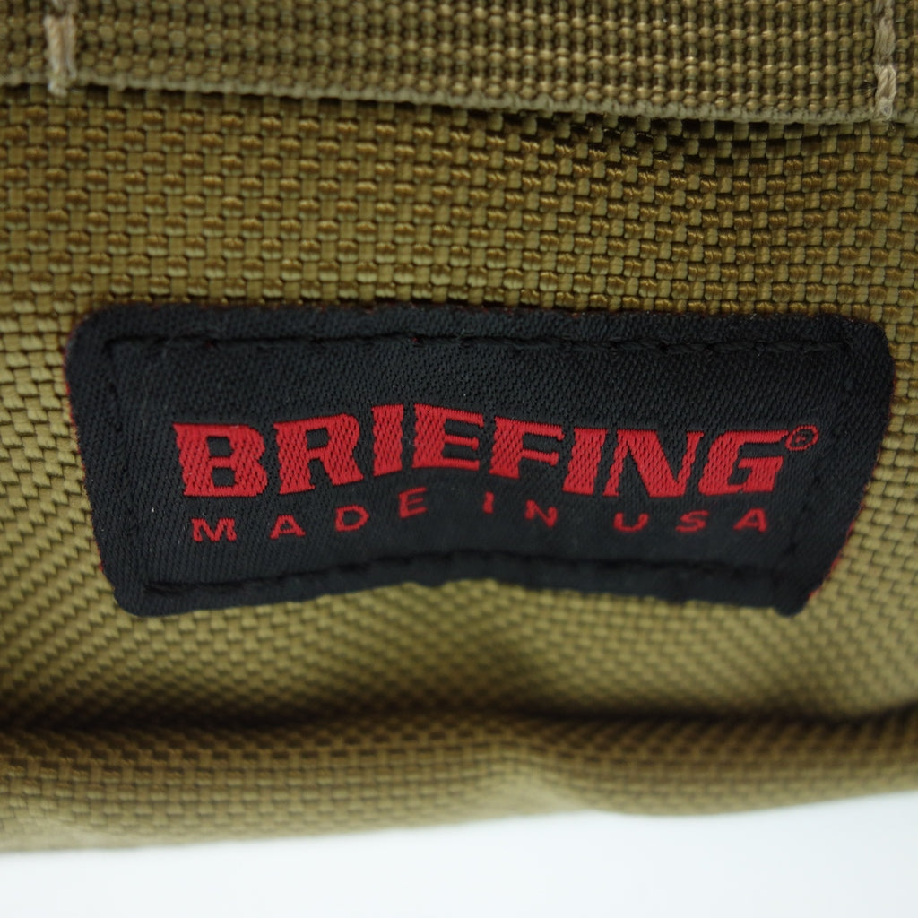 Very good condition ◆ Briefing Master Pod Body Bag Made in USA Ballistic Nylon Khaki BRIEFING MASTER POD [AFE12] 