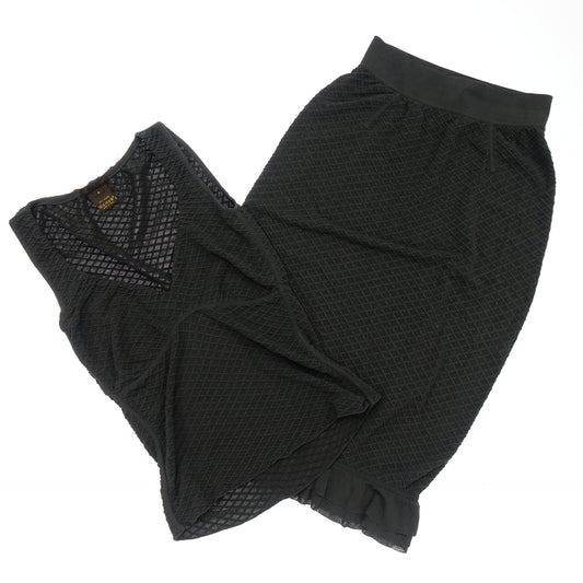Good Condition◆Louis Vuitton Knit Setup Tops Skirt Women's Gray Size S Size M LOUIS VUITTON [AFB23] 