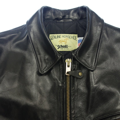 Good Condition◆SCHOTT Single Riders Jacket Leather Horsehide 689H Men's Size 36 Black SCHOTT [AFG1] 