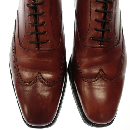 美品◆クロケット＆ジョーンズ ブローギングシューズ ブラインドブローグ クリーデン メンズ 8.5 ボルドー Crockett＆Jones CLIVEDEN【AFC11】