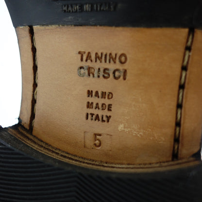 タニノクリスチー レザーシューズ セミブローグ メンズ 5 黒 Tanino Criscici【AFC19】【中古】