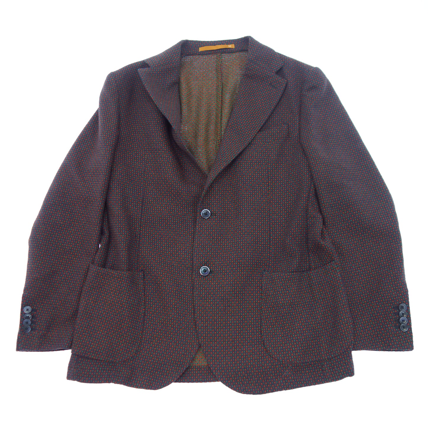 極美品◆ギャバジン テーラードジャケット 2Bシングル ウール混 メンズ マルチカラー 54 gabardine【AFB28】