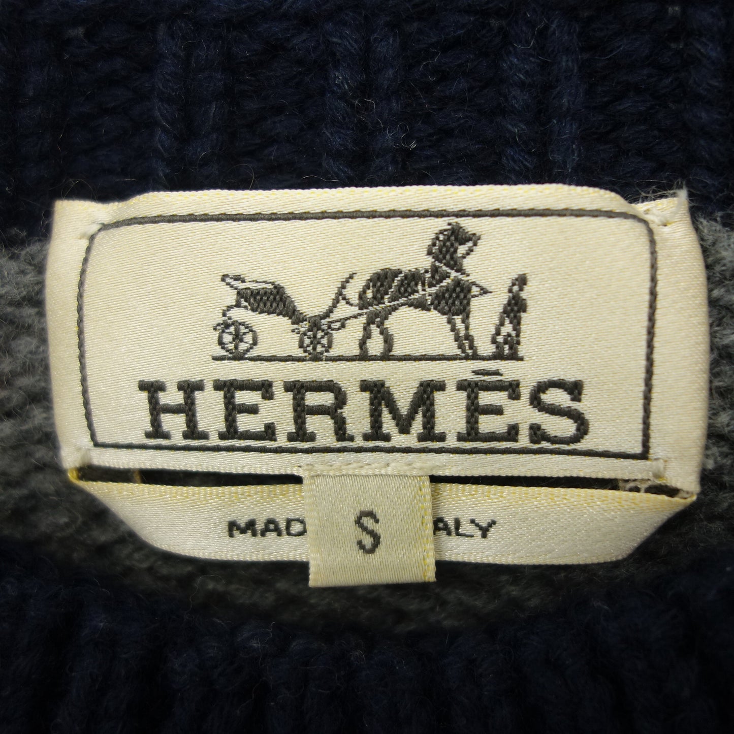 エルメス セーター メンズ グレー サイズS HERMES【AFB17】【中古】