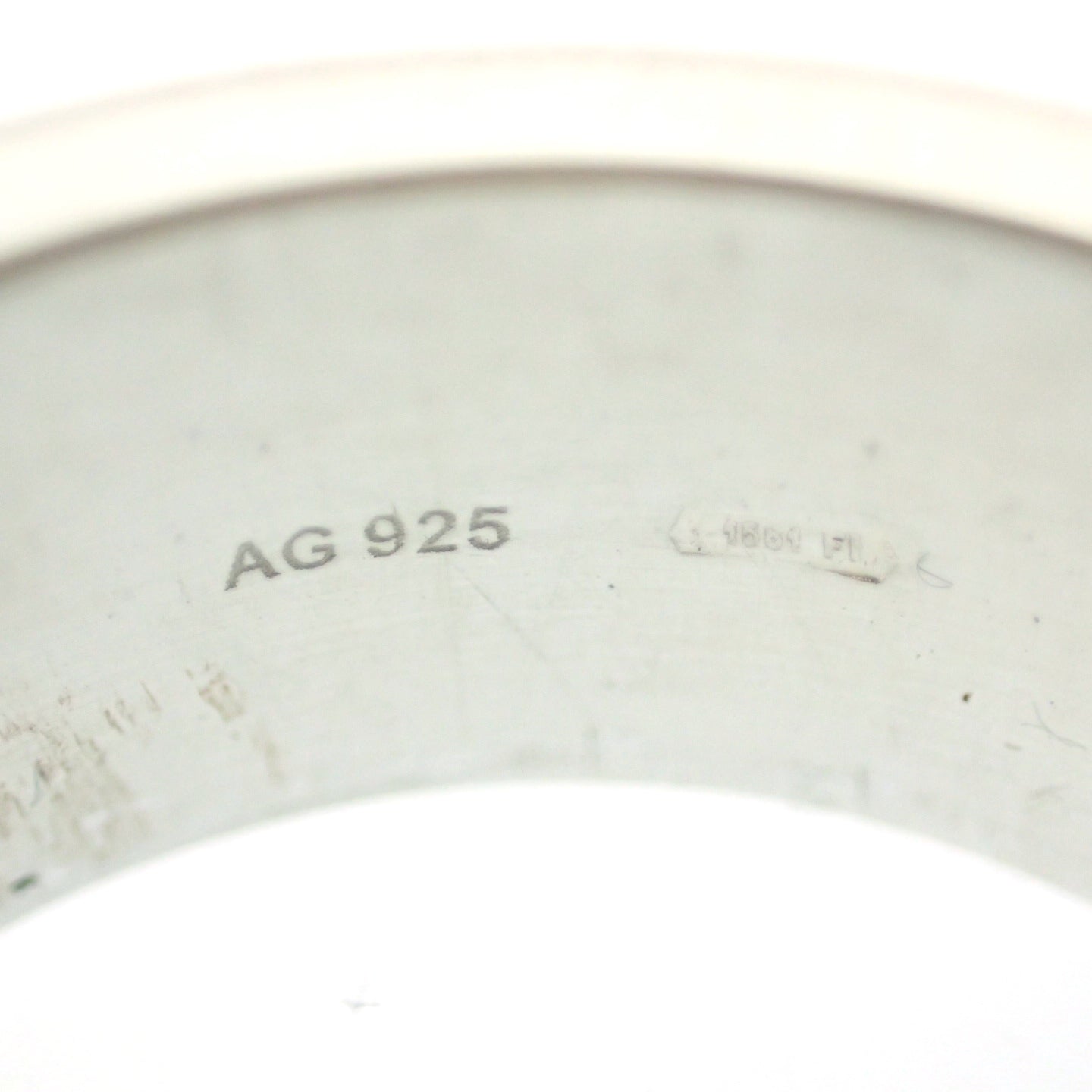 二手的◆ 古驰环标志 SV925 银符号尺寸 17 与框 GUCCI [AFI15] 