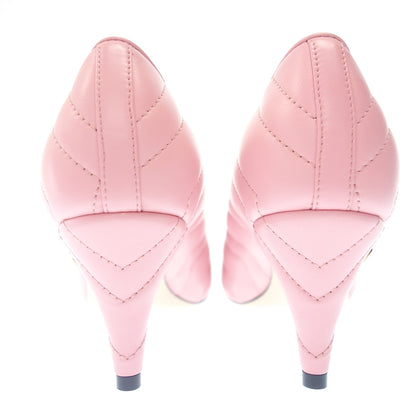 Like new ◆ Gucci Pumps High Heels GG Marmont Matelasse Women's 35 Pink GUCCI [AFD12] 