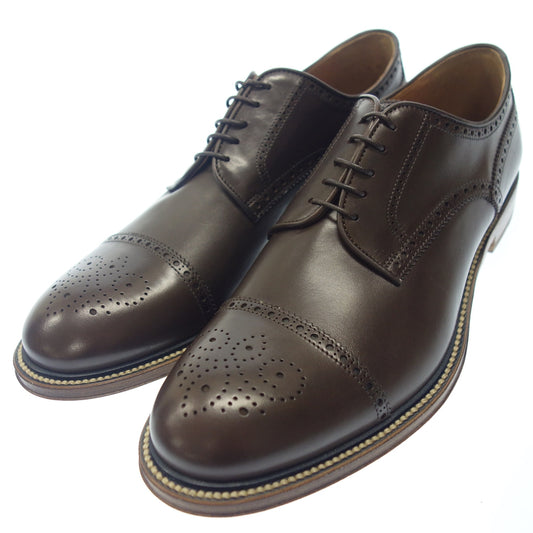 Like new◆Dunhill leather shoes punched cap toe brown men's size 43.5 dunhill [AFD6] 