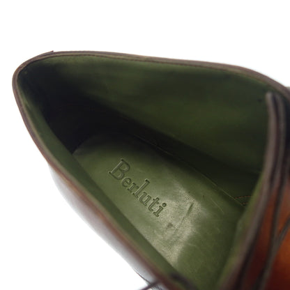 像全新一样 ◆ Berluti 皮鞋 Chukka 靴子 Andy 男式 UK7.5 棕色正品鞋树 Berluti ANDY [LA] 