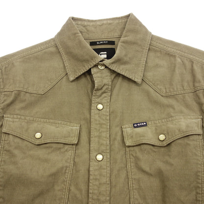 Very good condition◆G-STAR RAW Western Shirt Corduroy Men's Beige Size S G-STAR RAW [AFB40] 