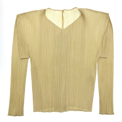 Good condition ◆ Pleats Please Cardigan Ladies 3 Yellow PLEATS PLEASE [AFB1] 