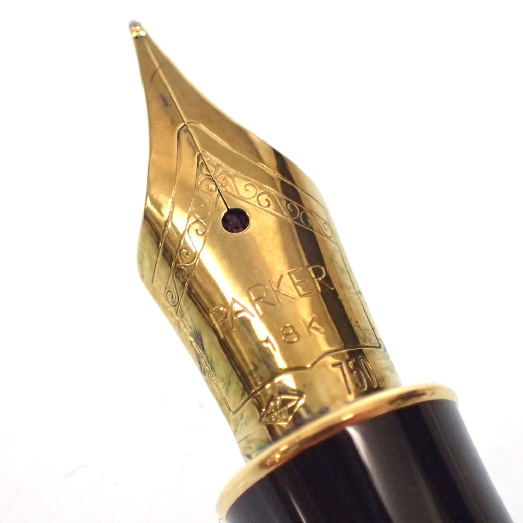 美品◇パーカー 万年筆 ソネット ペン先18K750 青×ゴールド PARKER