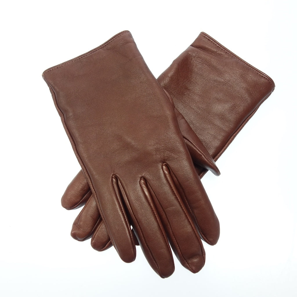 Very good condition◆DENTS Men's Leather Gloves Hair Sheep Dark Brown DENTS [AFI21] 