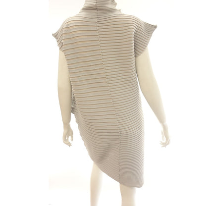 状况良好 ◆ Pleats Please Issey Miyake 束腰外衣 PP01KH752 闪亮不对称女士灰色 尺寸 3 PLEATS PLEASE ISSEY MIYAKE CHIRA CIRA [AFB29] 