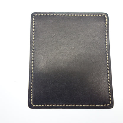 Very good condition◆Manso wallet coin purse box type leather black [AFI11] 