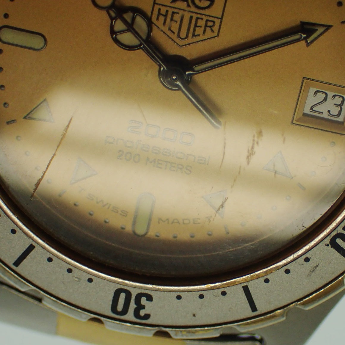 Used ◆TAG Heuer watch 974.013F 2000 Series Professional 200M Date Quartz Silver x Gold TAG HEUER [AFI2] 