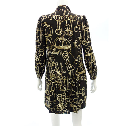 Gucci Silk Dress All Over Pattern 204027 40 Women's Black GUCCI [AFB35] [Used] 