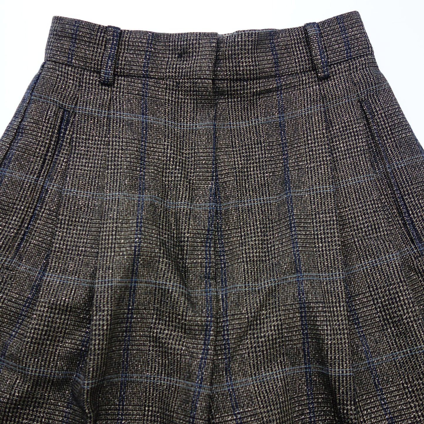 MaxMara Studio Slacks Pants Wool Check Women's Multicolor 34 MaxMara [AFB45] [Used] 