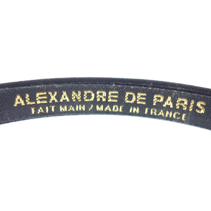 Good condition ◆Alexandre de Paris Headband Macher Jeanne Velor Black ALEXANDRE de PARIS [AFI15] 