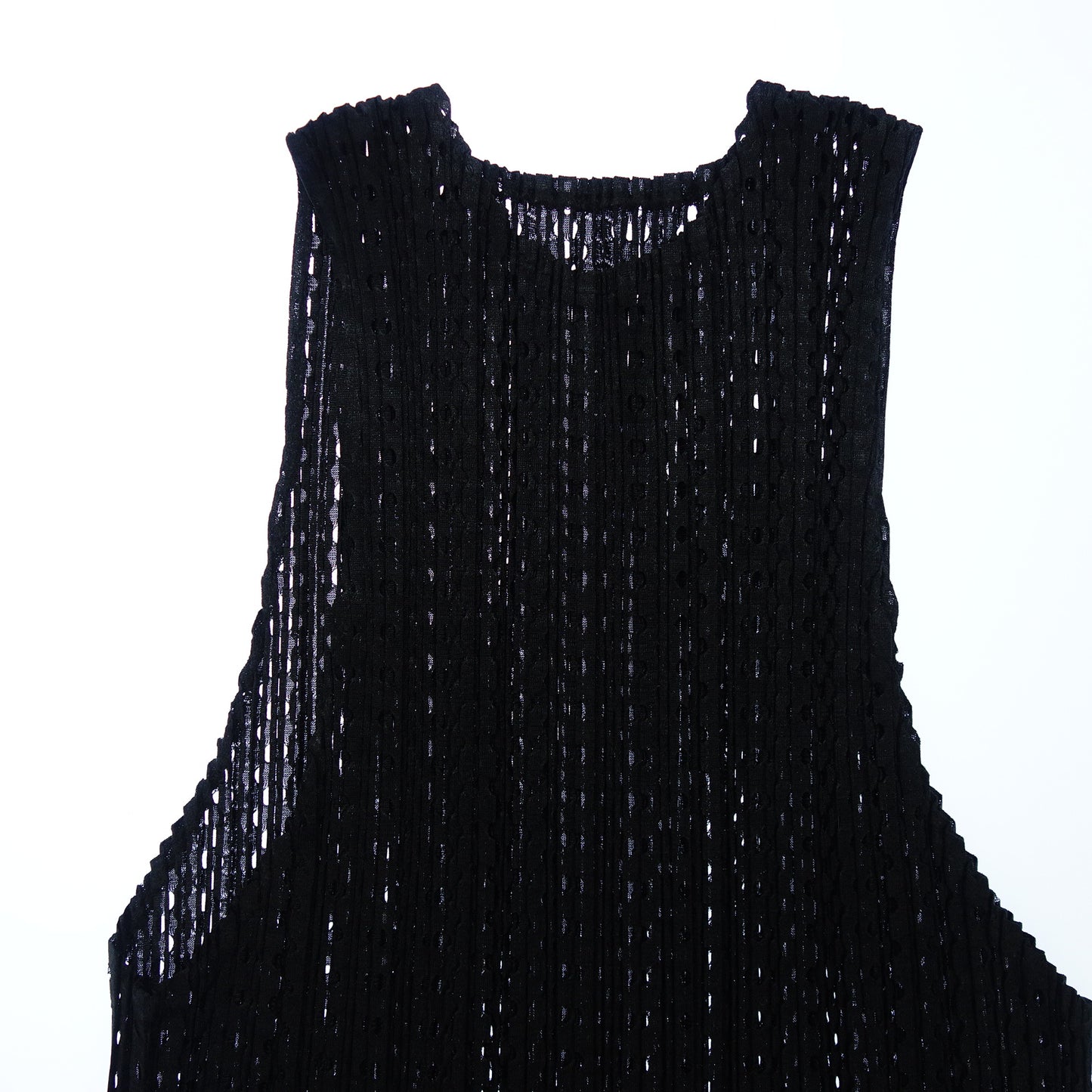 Good condition ◆ Pleats Please Issey Miyake Sleeveless Lace PP93-JK581 Women's 3 Black PLEATS PLEASE ISSEY MIYAKE [AFB30] 