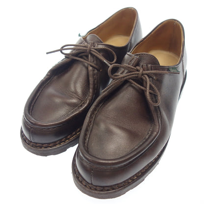 美品◆パラブーツ レザーシューズ ミカエル チロリアン メンズ ブラウン カフェ サイズ38.5 Paraboot MICHAEL【LA】