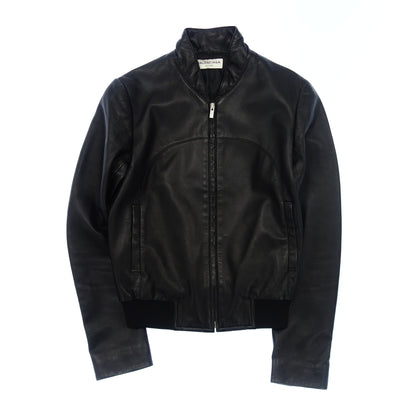 Very good condition ◆ Balenciaga Leather Jacket Zip Up 342695 Women's 38 Black BALENCIAGA [AFG1] 