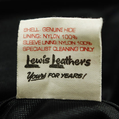 Very good condition ◆ Lewis Leathers Leather Jacket Double Riders Cyclone Size 34 Black Lewis Leathers [AFG1] 