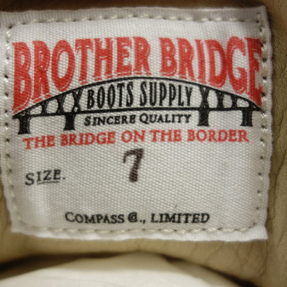 未使用 ◆ Brother Bridge 皮鞋 德国训练师 BERLIN 麂皮男式 US7 白色 BROTHER BRIDGE [AFD4] 