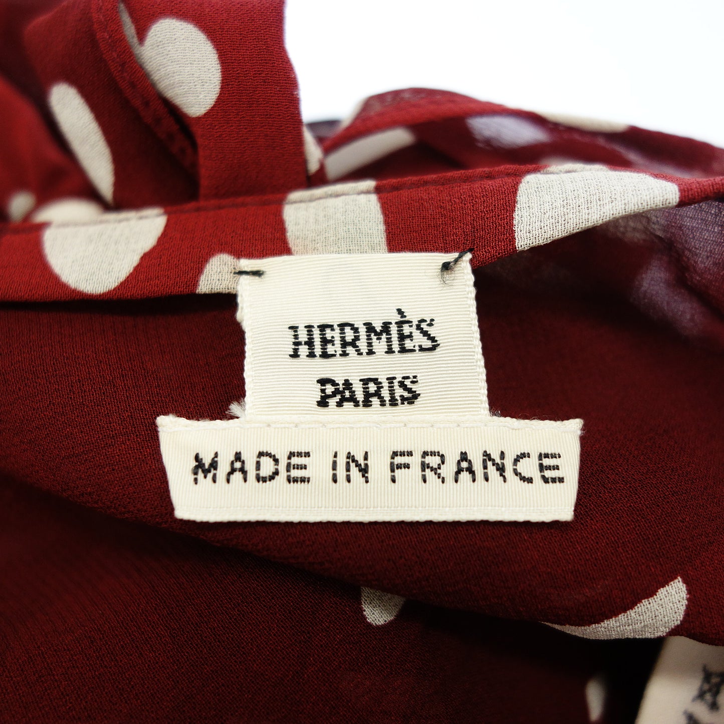 Hermes tops see-through ladies red 38 HERMES [AFB36] [Used] 
