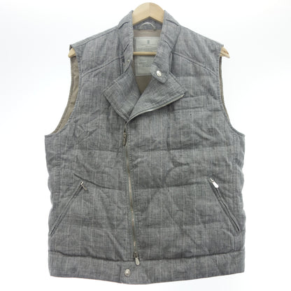 ブルネロクチネリ リネン ベスト メンズ グレー M BRUNELLO CUCINELLI【AFA10】【中古】