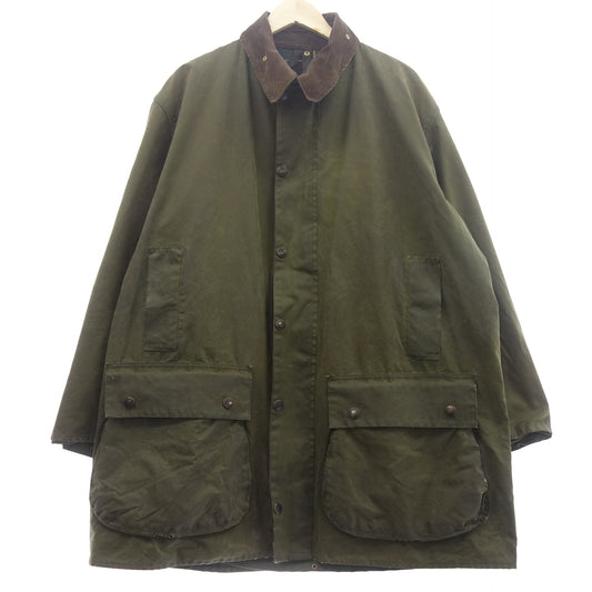 Used ◆ Barbour Oiled Coat Jacket Northumbria 1990s Size 46 Men's Khaki Barbour [AFA5] 