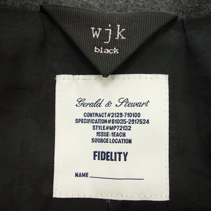 Like new◆Double JK wool pea coat FIDELITY custom made men's M gray wjk black [AFB10] 