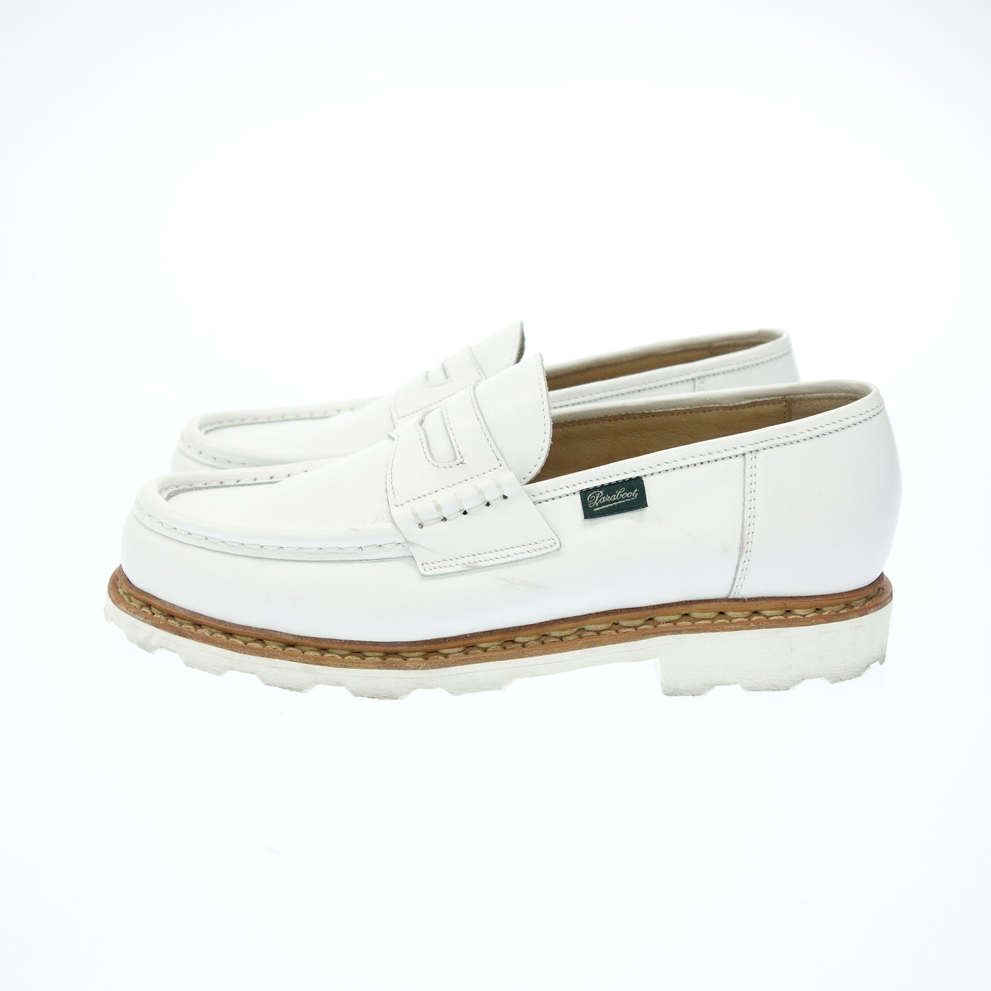 Good Condition ◆ Paraboots Loafers Lance Men's White Size 6.5 PARABOOT [AFC43] 