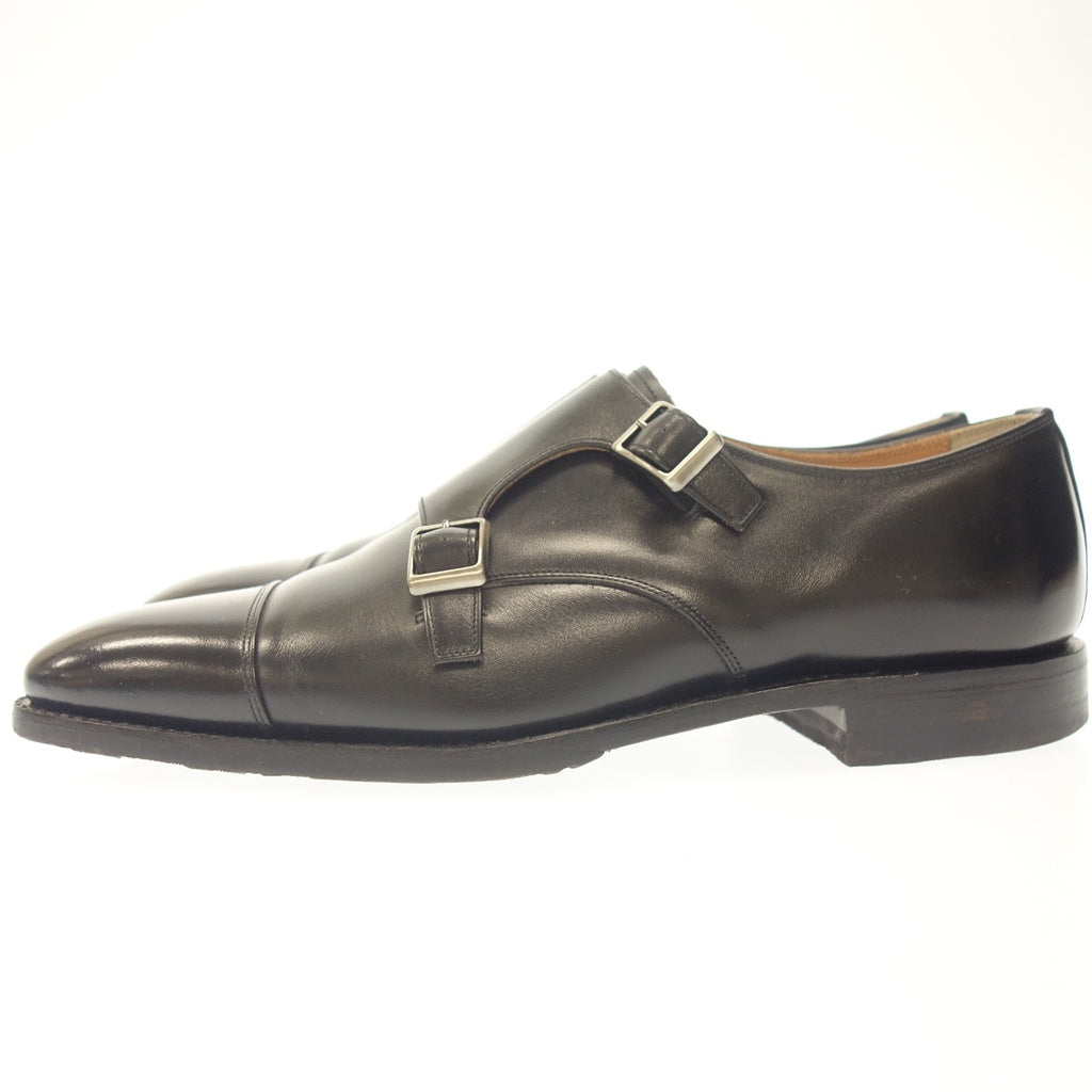 Very good condition◆Scotch grain leather shoes double monk NL-2221 Men's black size 24.5 SCOTCH GRAIN [AFC31] 