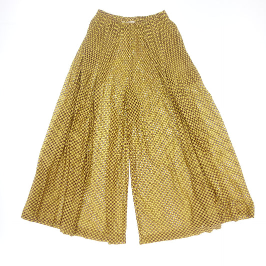 Good condition ◆ Pleats Please Issey Miyake Pants All over pattern PP83-JF523 With petticoat Ladies 3 Yellow PLEATS PLEASE ISSEY MIYAKE [AFB34] 