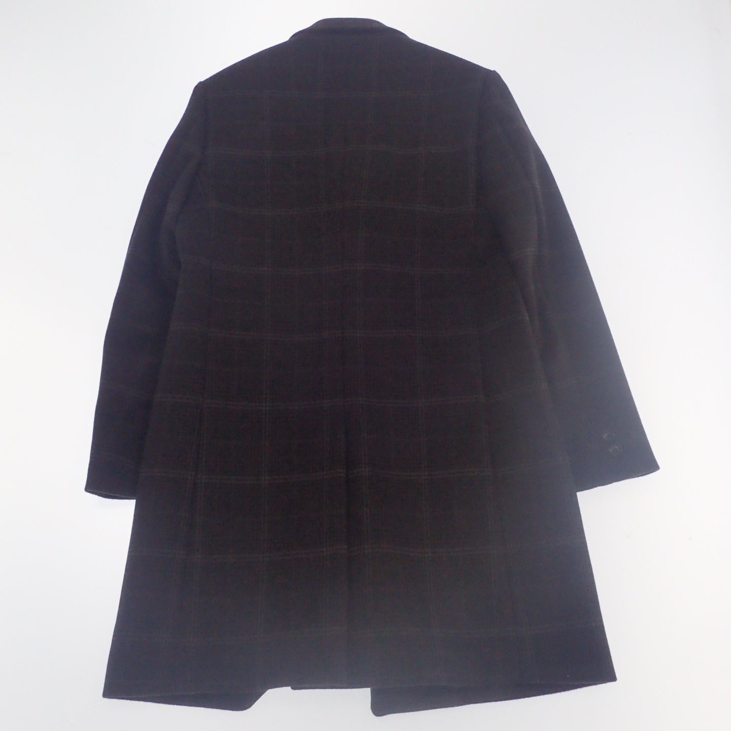 Like new◆United Arrows Beauty &amp; Youth Chester Coat Check Men's Brown S BEAUTY &amp; YOUTH [AFB11] 