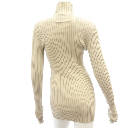 Good condition ◆ MM Six Maison Martin Margiela Turtleneck Knit Long Sleeve Rib Rayon Ladies Beige Size M MM6 Maison Martin Margiela [AFB32] 