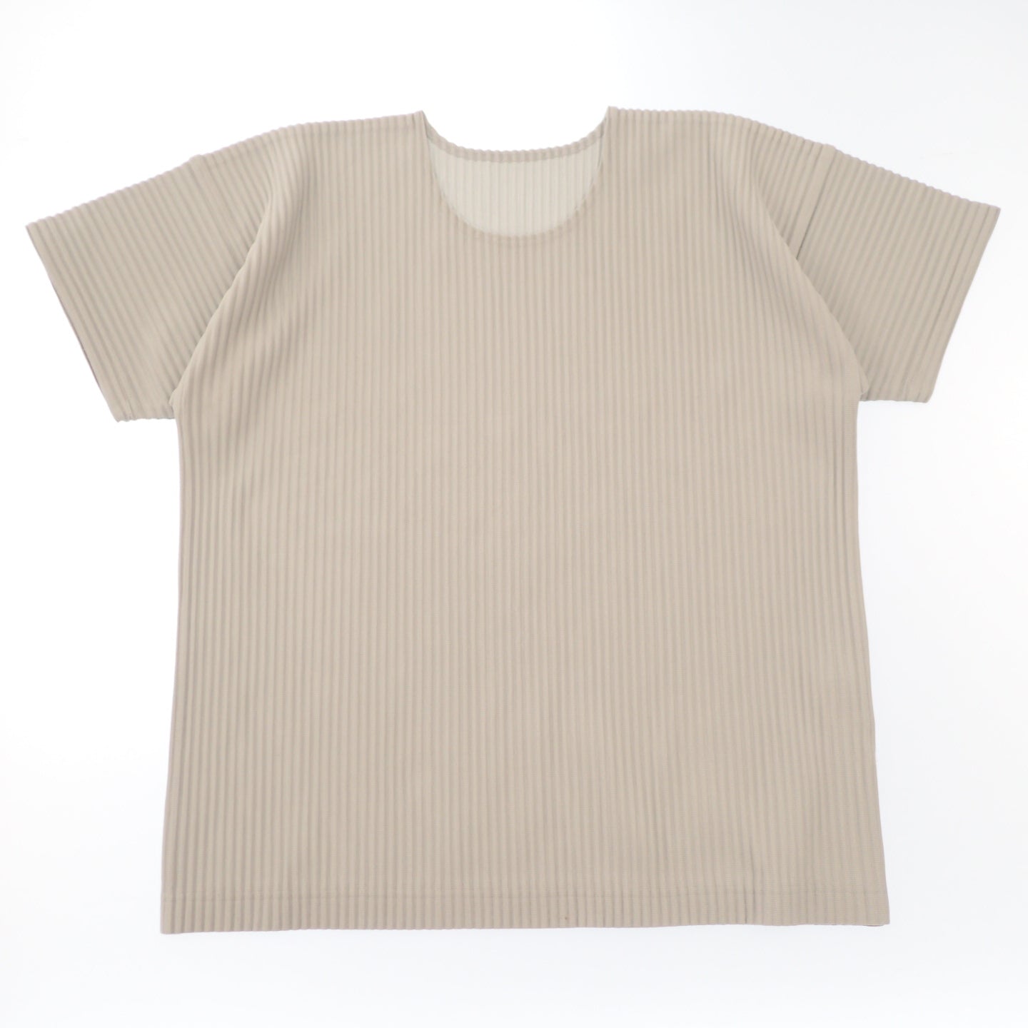 ISSEY MIYAKE HOMME PLISSE T-shirt Pleated HP51JK020 Light Gray Men's 3 ISSEY MIYAKE HOMME PLISSE [AFB21] [Used] 