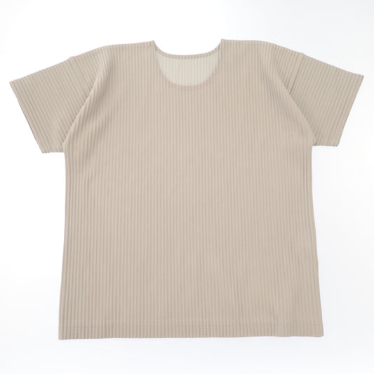 ISSEY MIYAKE HOMME PLISSE T-shirt Pleated HP51JK020 Light Gray Men's 3 ISSEY MIYAKE HOMME PLISSE [AFB21] [Used] 