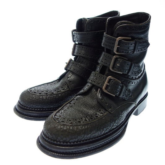 状况良好◆ Dolce &amp; Gabbana DOLCE &amp; GABBANA 工程师靴子短靴 6D 黑色 [AFC24] 