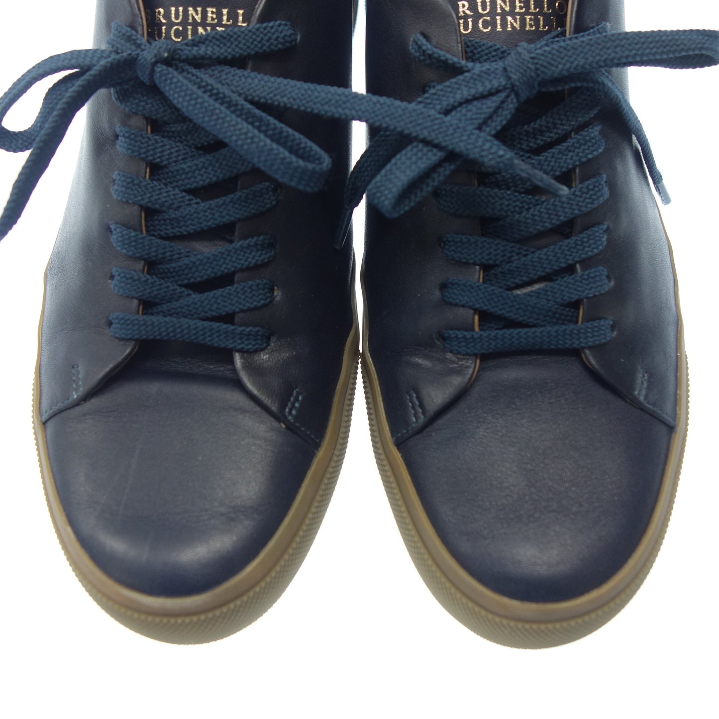Brunello Cucinelli lace-up leather sneakers men's navy 41 BRUNELLO CUCINELLI [AFC35] [Used] 