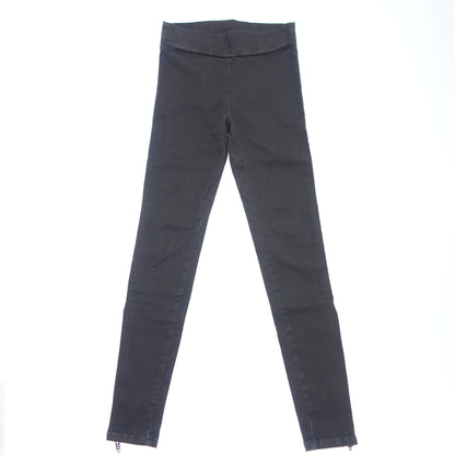 ERMANNO SCERVINO Pants Stretch Denim Zip Hem Solid Women's Black Size 40 ERMANNO SCERVINO [AFB1] 