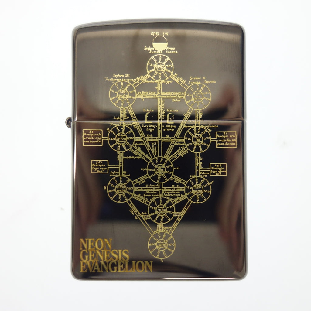 Used ◆Zippo lighter NEON GENESIS EVANGELION Evangelion Sephiroth's tree made in 2006 Black series ZIPPO [AFI15] 