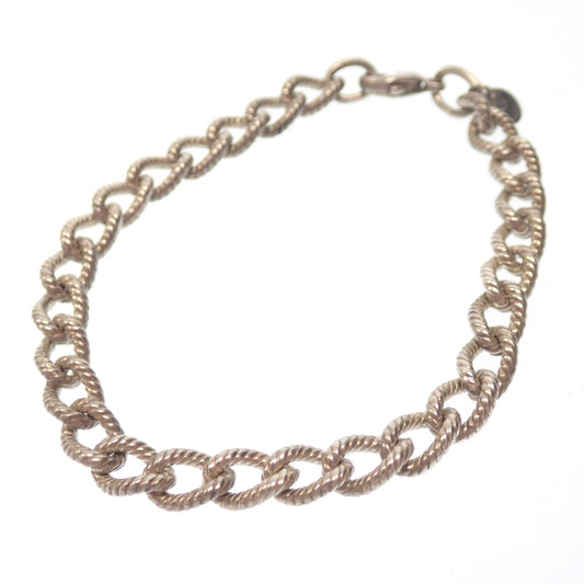 Good Condition◆Tiffany Bracelet Twist Chain SV925 Silver Tiffany&amp;Co. [AFI11] 