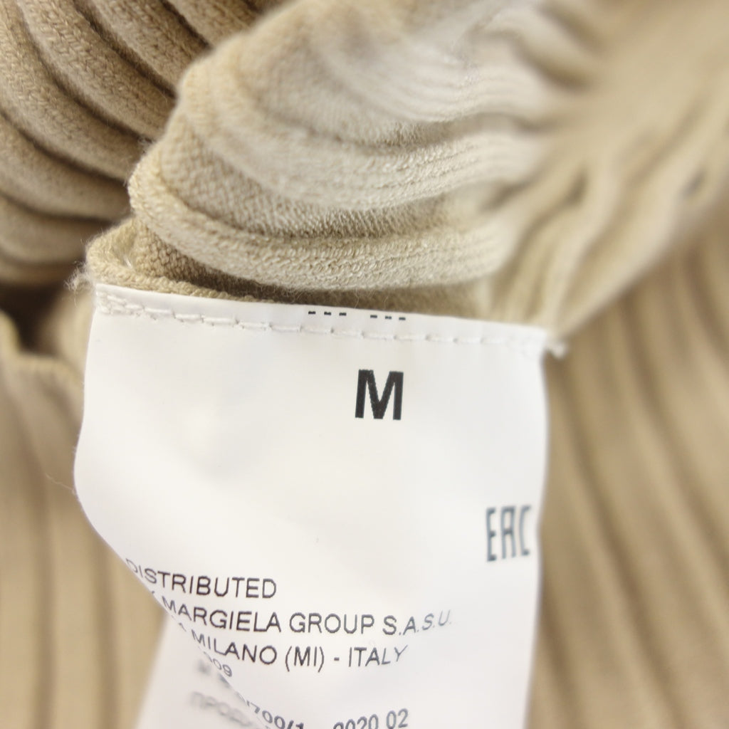 Good condition ◆ MM Six Maison Martin Margiela Turtleneck Knit Long Sleeve Rib Rayon Ladies Beige Size M MM6 Maison Martin Margiela [AFB32] 