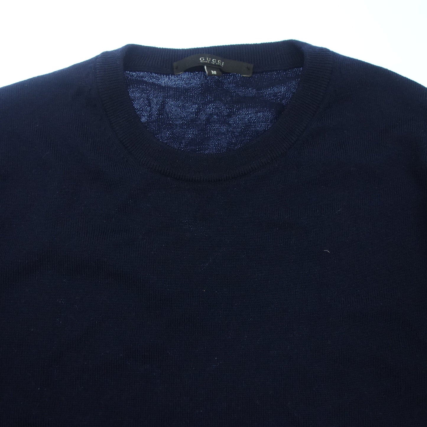 Gucci knit sweater 254707 Men's Navy M GUCCI [AFB49] [Used] 