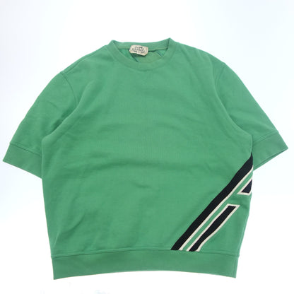 Used ◆Hermes short sleeve sweatshirt H line size M men's green HERMES [AFB28] 