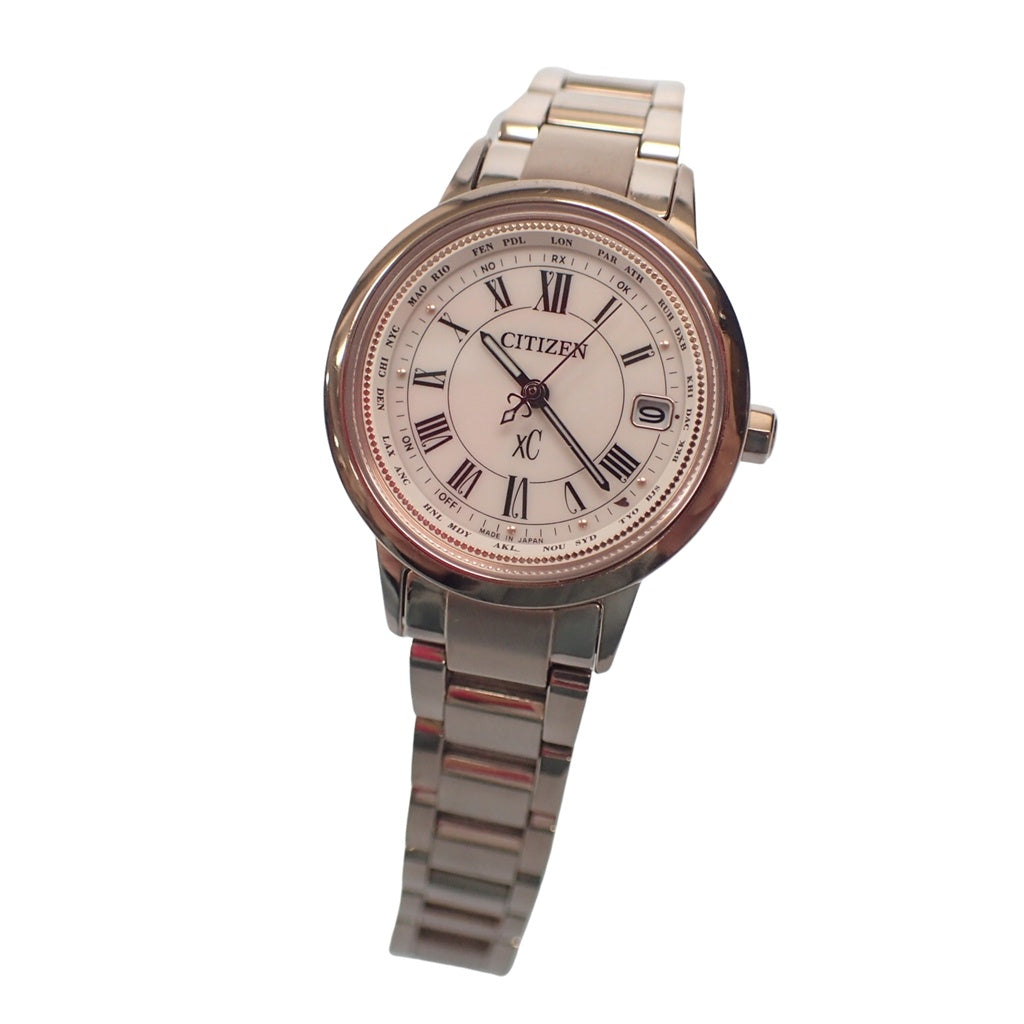 Good Condition ◆ Citizen Watch Cross Sea H246 Ladies Pink CITIZEN [AFI21] 