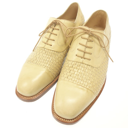 Like new ◆ Silvano Lattanzi Leather Shoes Lace Up BASSETT WALKER Custom Made Men's Beige Size 6.5 Silvano Lattanzi [LA] 